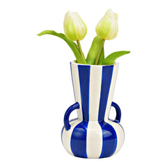 Blue Striped Ceramic Βάζο