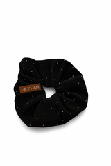 Black Dots Scrunchie