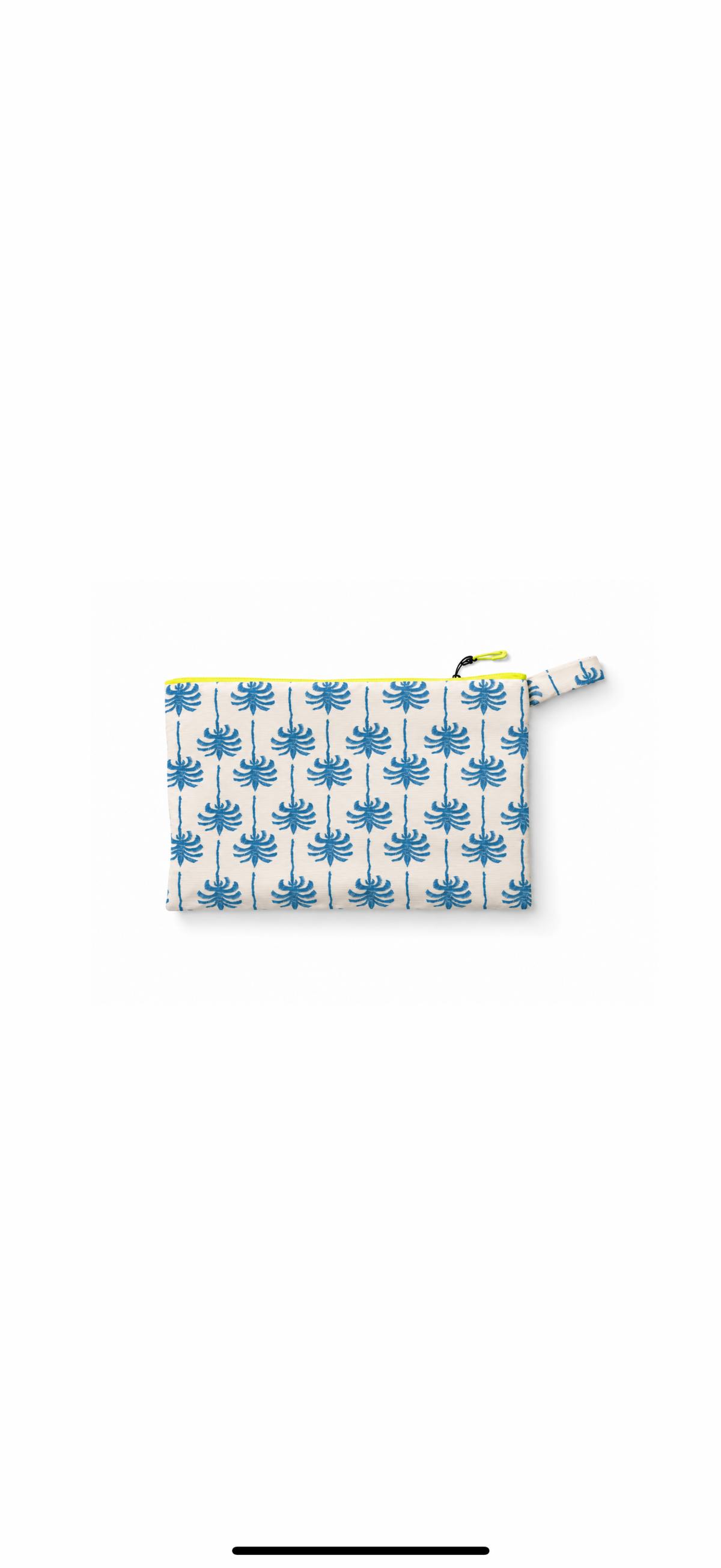 Τσαντάκι με χερούλι Bleecker & Love Palm Pouch – Νεσεσέρ με Μπλε Φοίνικες