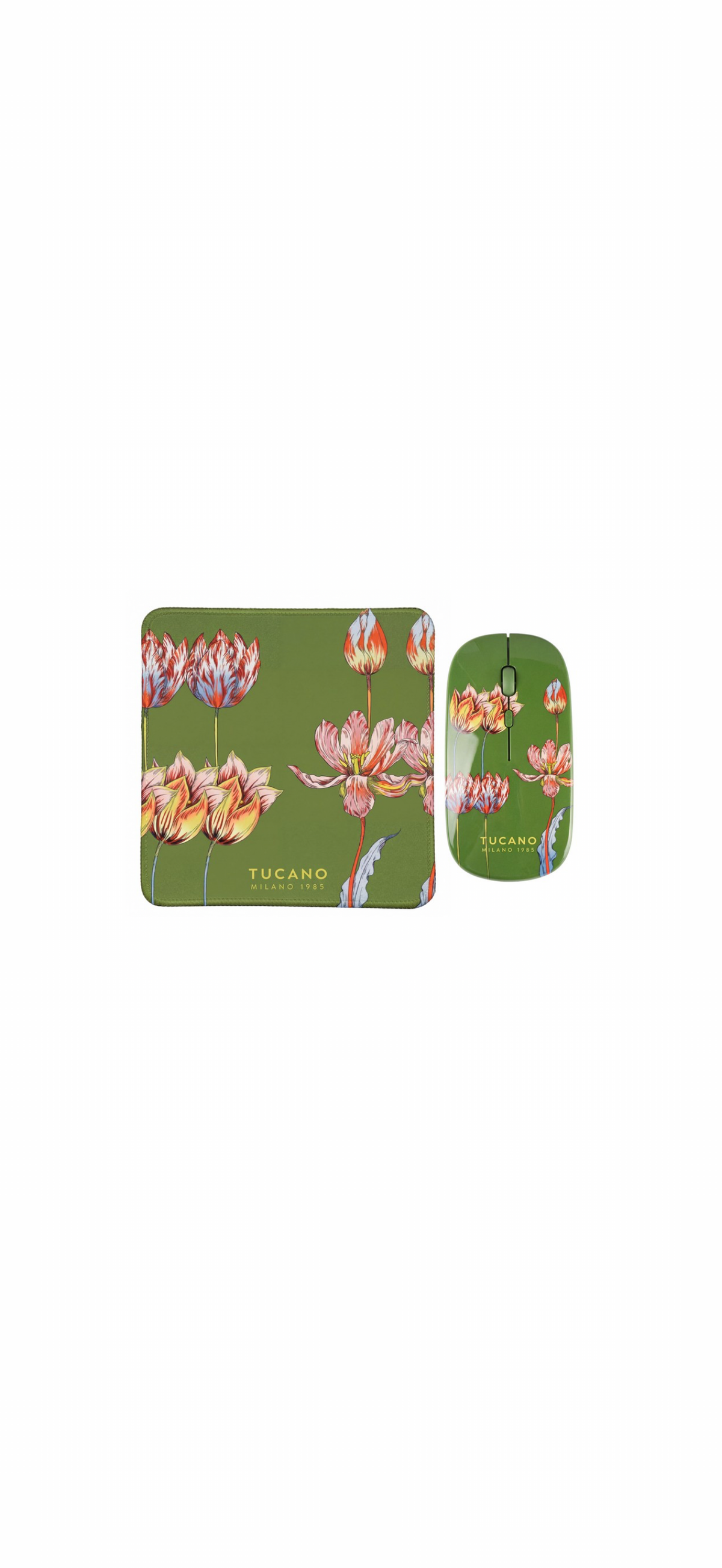 Tucano Schizzo Flora – Σετ Ασύρματο Ποντίκι & Mouse Pad