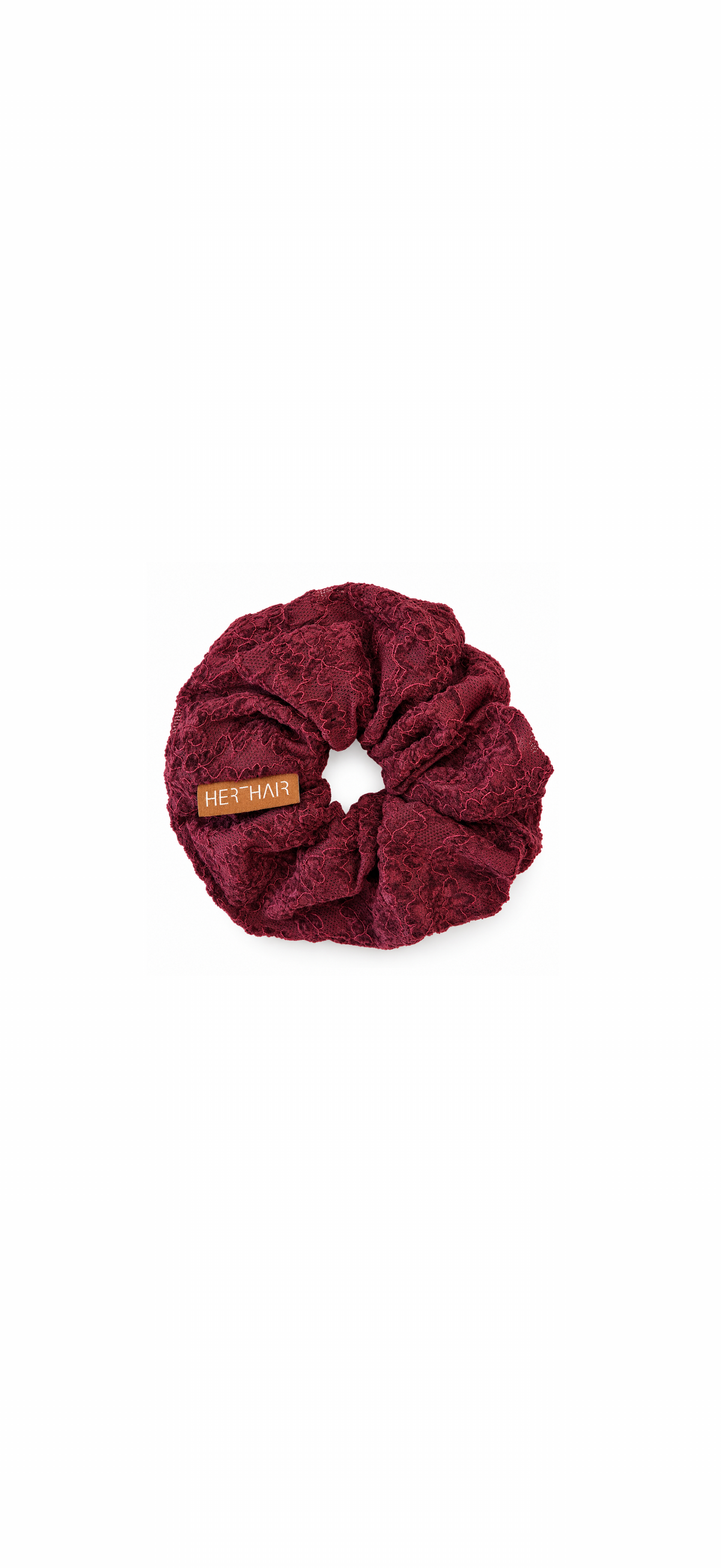 Μπορντό Δαντελένιο Scrunchie