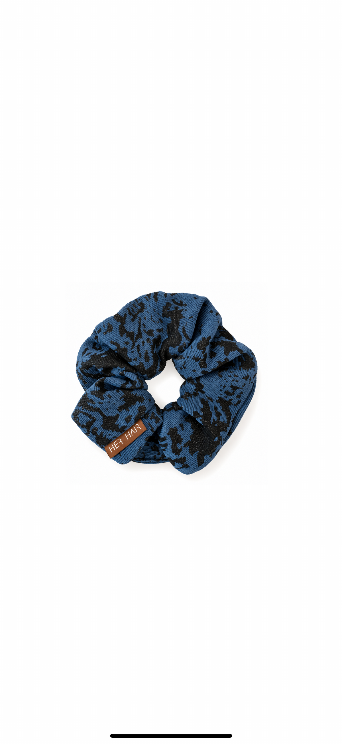 Scrunchie Μαλλιών Μπλε & Μαύρο