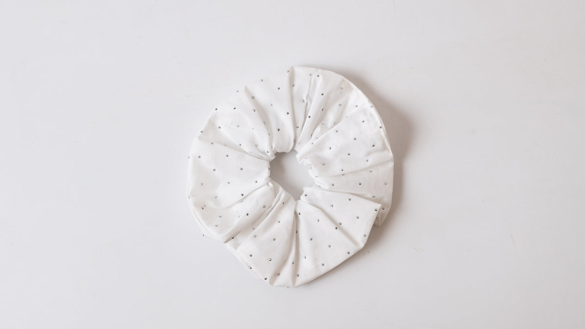 Scrunchie White Sparkle